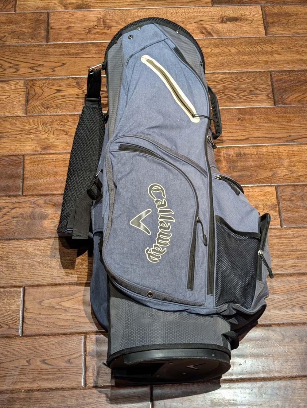 Callaway Golf Cart Bag 14 Way Blue GrayPadded Shoulder Strap Pockets Shows Wear
